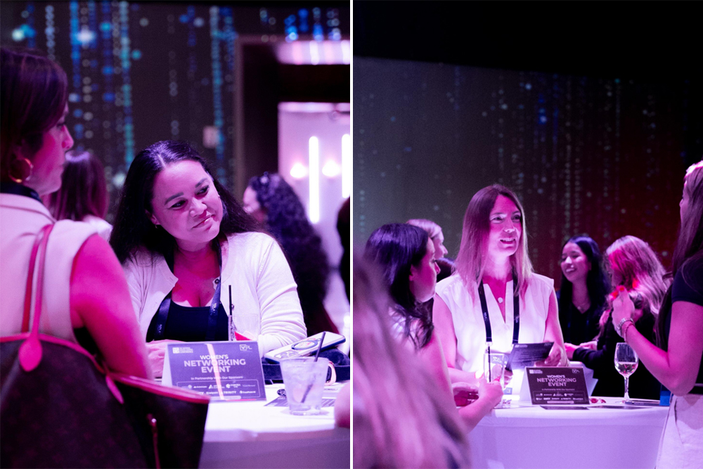 Attendees smiling at a dinner table during NPLA Conference Atlantic City 2026